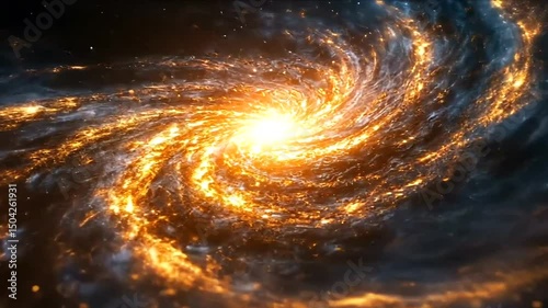 Fiery cosmic maelstrom in deep space