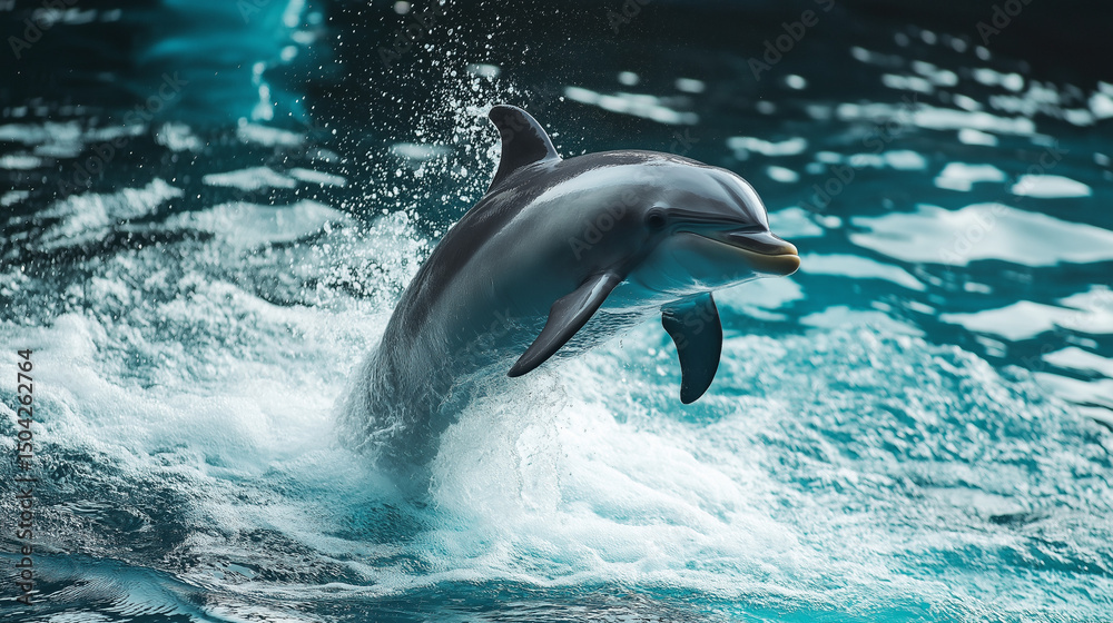 Naklejka premium dolphin jumping out of water