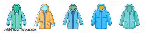 parka icon, parka line art - simple line art of parka, perfect for parka logos and icons