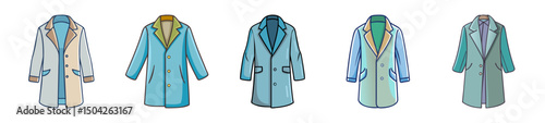 overcoat icon, overcoat line art - simple line art of overcoat, perfect for overcoat logos and icons