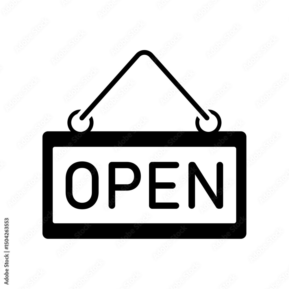 Icon a open, isolated against a clean background. Icon a open, isolated against a clean background.