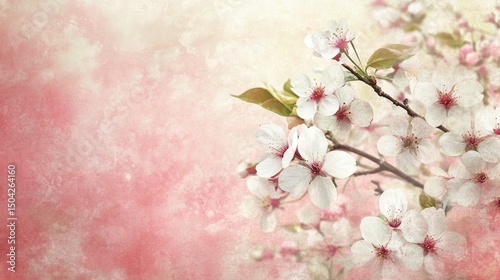 Wallpaper Mural Delicate Cherry Blossom Branch with Soft Pink Background Aesthetic Torontodigital.ca
