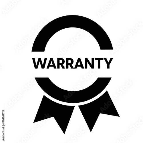 Warranty symbol isolated on transparent background