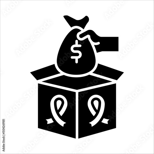 Donation Solid Black Icon