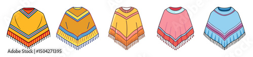 poncho icon, poncho line art - simple line art of poncho, perfect for poncho logos and icons