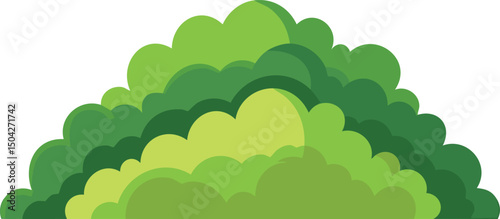 vector illustration of a green bush