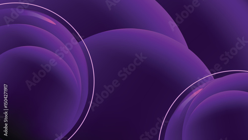 Abstract Purple Geometric Shapes with Gradient Effect