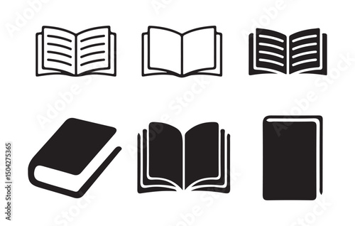 Open book icon. book icon set education study reading learning language skill sign. vector illustration eps 10