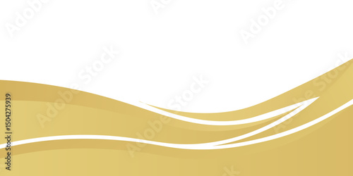 gold wave curve, golden wave corner shape for element, stripes ribbon golden graphic, striped gold. eps 10