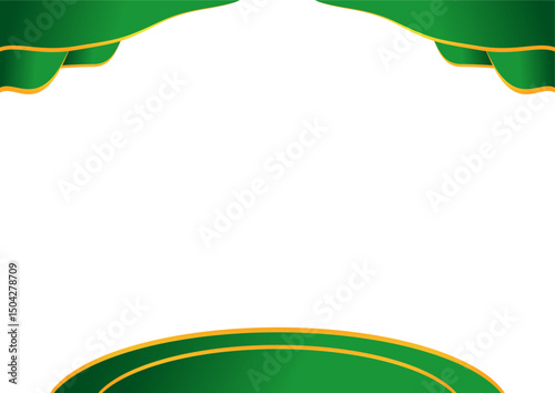 green and gold waves with a semicircular pattern at the bottom. certificate background, Business, Book Cover, presentation