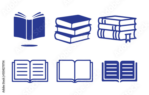 Book icon collection for school, education, science. Book icons isolated. vector illustration eps 10