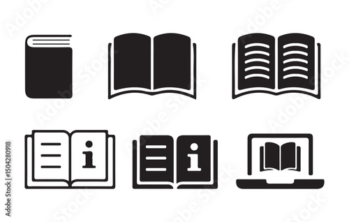 Book opened at center icon in different style vector illustration eps 10