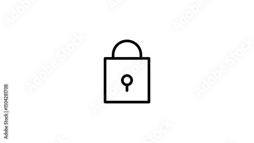 Lock icon animation. Padlock icon. Security icon animation. Icon animation.