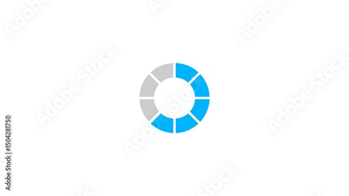 Pie icon animation. Pie chart icon. Icon animation.