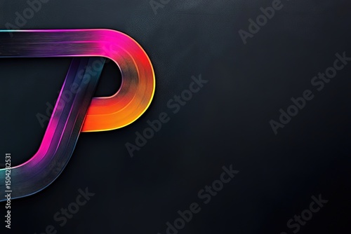 Multicolored interconnected stripes glow vibrantly against a dark textured backdrop, offering dynamic visuals