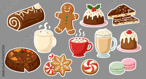 Holiday treats collection illustration