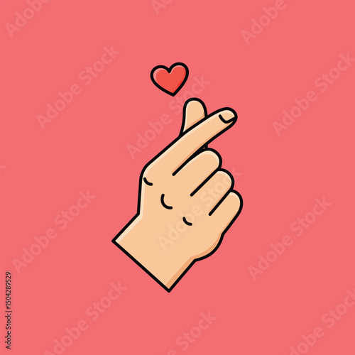 Red Heart Icon on white background. Set of love symbol for web site logo, mobile app UI design. Vector illustration flat style.