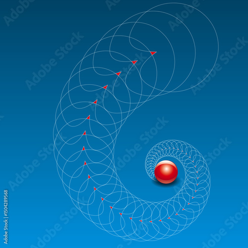 Entwurf Kugelspirale rot
