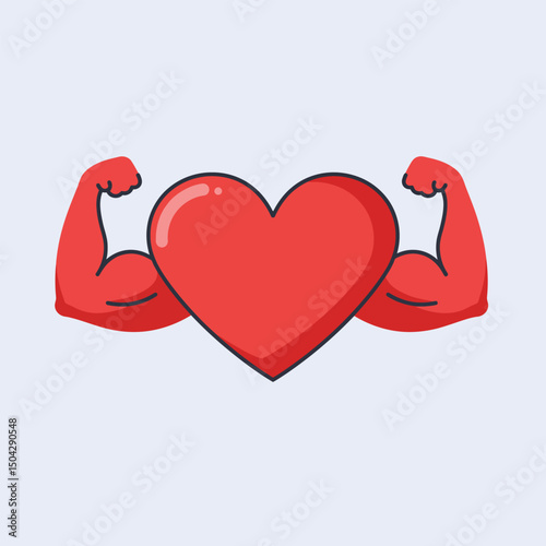 Red Heart Icon on white background. Set of love symbol for web site logo, mobile app UI design. Vector illustration flat style.