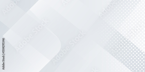 Halftone corner texture. Modern geometric background texture design. tone white and gray color abstract simple style. space concept.