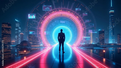 Futuristic Business Technology Concept