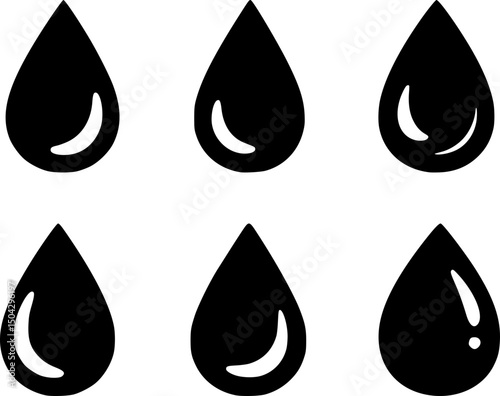 set of water drops