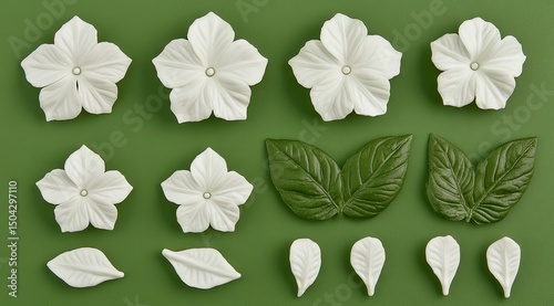 Floral elements for cake decorating