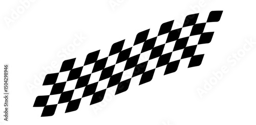 Racing stripes. Race flag. Checkered flag. Sport car decal stripes. Automotive graphics. Vector illustration