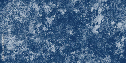 Rough Blue Texture with High-Contrast White Shape in Central Composition

