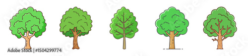 teak tree icon, teak tree line art - simple line art of teak tree, perfect for teak tree logos and icons