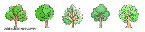 sycamore tree icon, sycamore tree line art - simple line art of sycamore tree, perfect for sycamore tree logos and icons