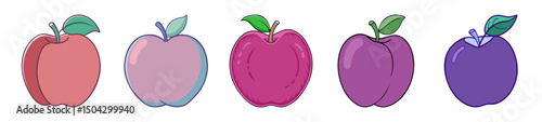 velvet apple icon, velvet apple line art - simple line art of velvet apple, perfect for velvet apple logos and icons