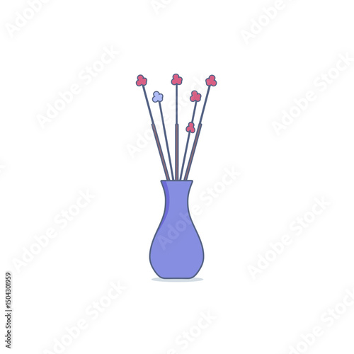 Fragrant flowers blossom smell within vase indoor minimalist design