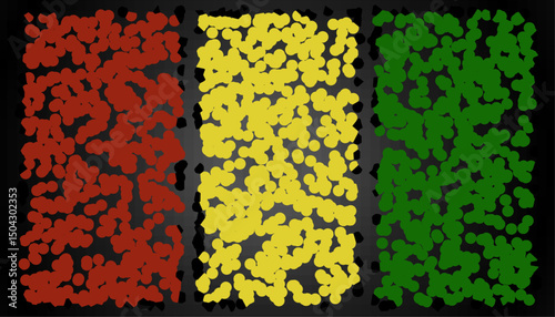 ghana flag with dotted texture