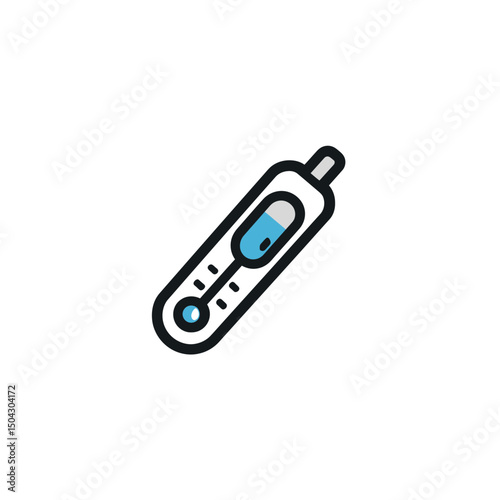 Medical thermometer indicates temperature graphically precisely medically