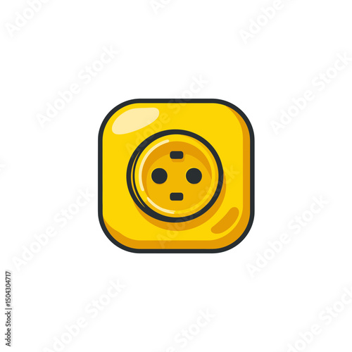 Electrical outlet symbol supplies power indoors illustration vector graphic