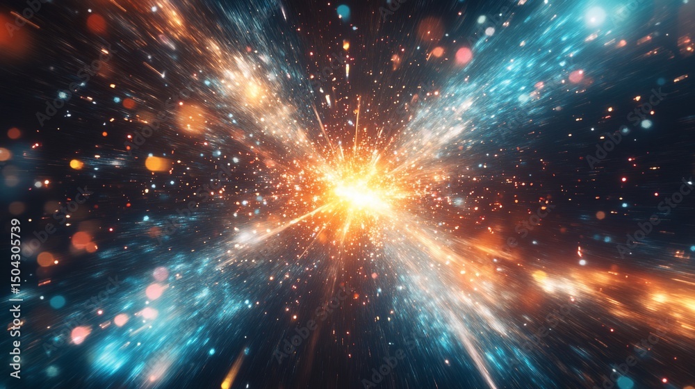 Explosive, vibrant cosmic burst Explosive, vibrant cosmic burst