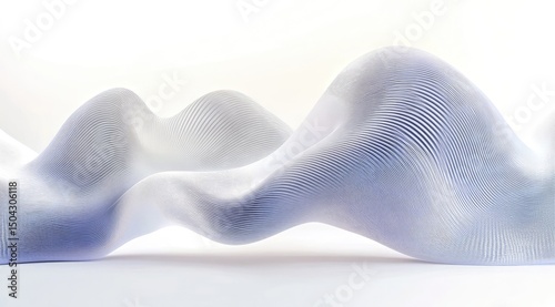 Abstract, flowing, textured, light-blue forms.  Soft, undulating,  dynamic shapes