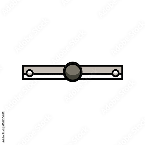 Horizontal slider adjusts settings isolated white background