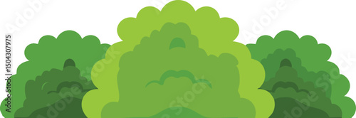 vector illustration of a green bush