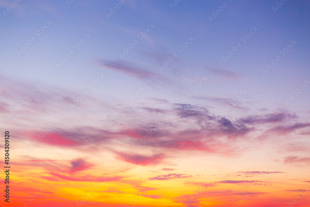 Fototapeta premium Colorful clouds and sky in the morning background,Beautiful sky background - Sunset Sunrise sky with light clouds and real sun
