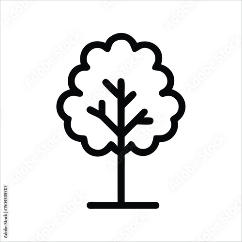 A minimalist, yet impactful icon captures the essence of nature, representing a tree with its textured crown and sturdy trunk.
