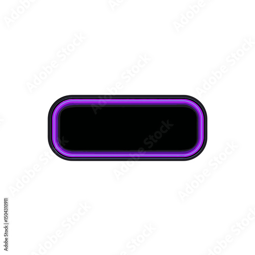 Button shines brightly illuminating design blank isolated background