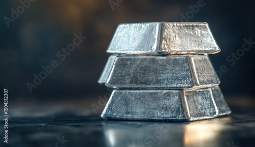 Close-up of beryllium ingots for industrial and scientific use