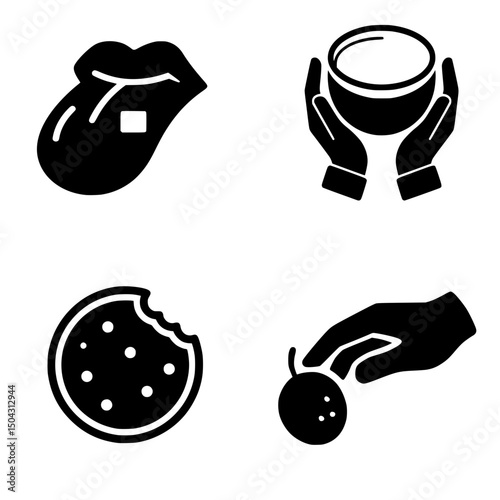 Mindful Eating: Gustatory & Tactile Sensory Icons