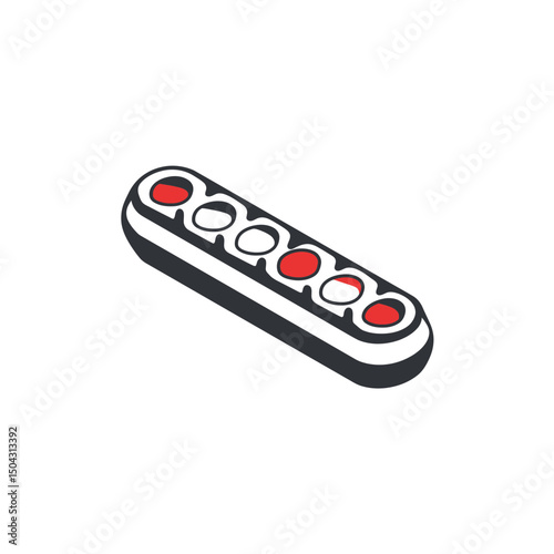 Sockets present power isolated against white clean background simplicity