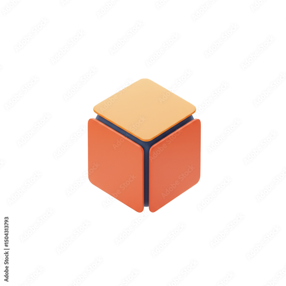 Obraz premium Geometric puzzle box, an abstract representation of structure, innovation, creativity and problem-solving capabilities for modern business