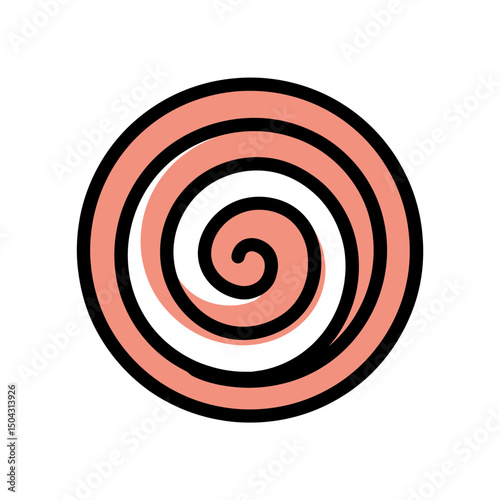 Swirl graphic revolves colored pattern circular abstract design