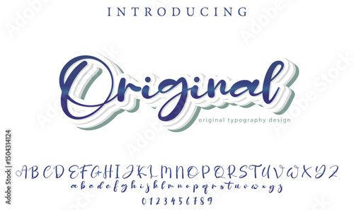 Original Font Stylish brush painted an uppercase vector letters, alphabet, typeface