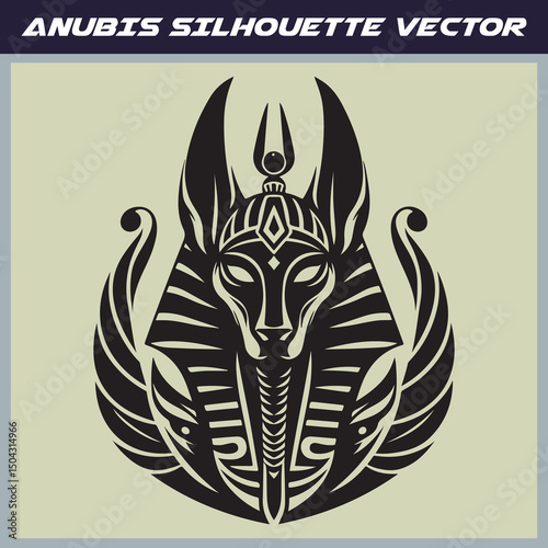 Anubis silhouette vector illustration design